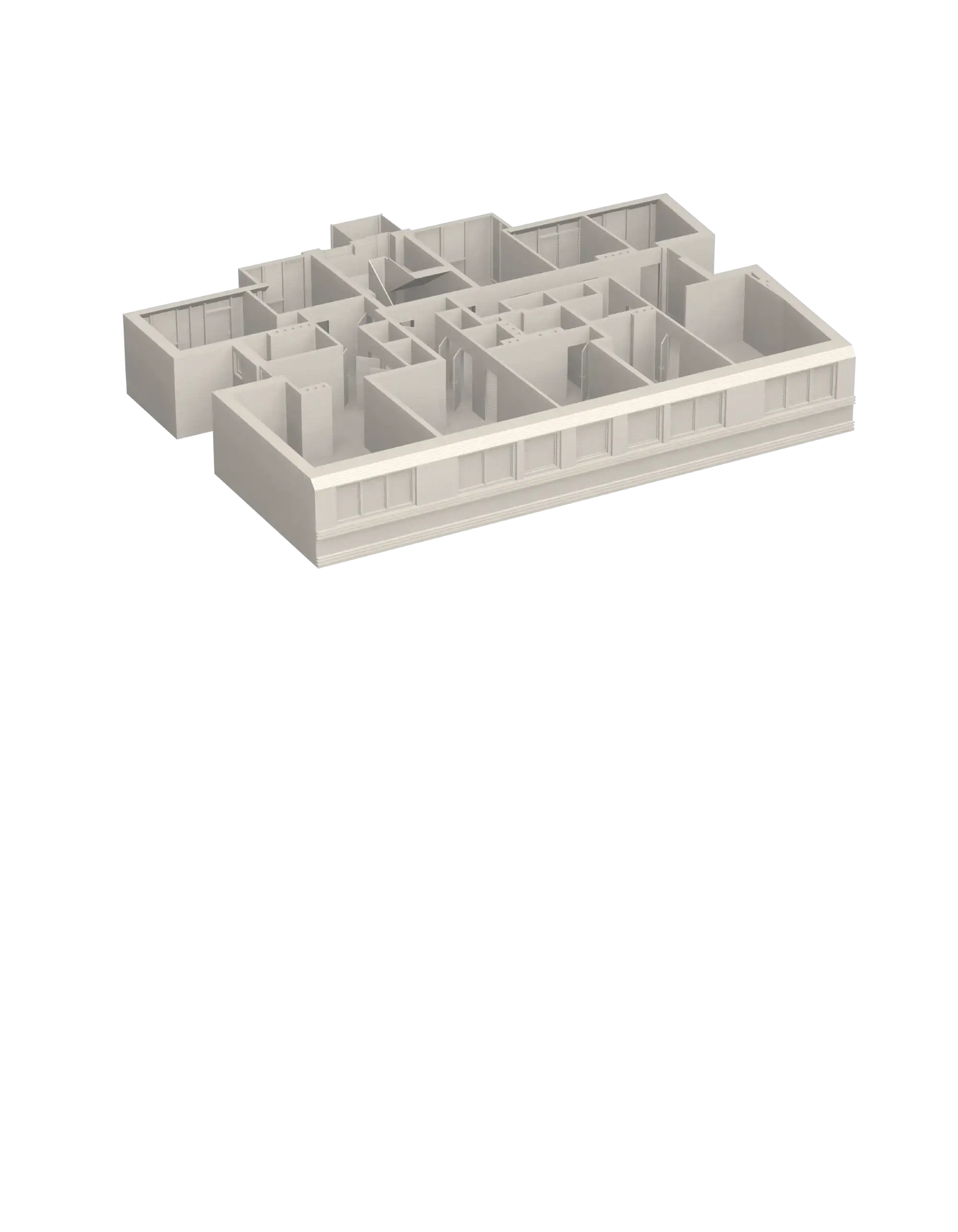 3D-gedrucktes Gebäudemodell 2. Dachgeschoss