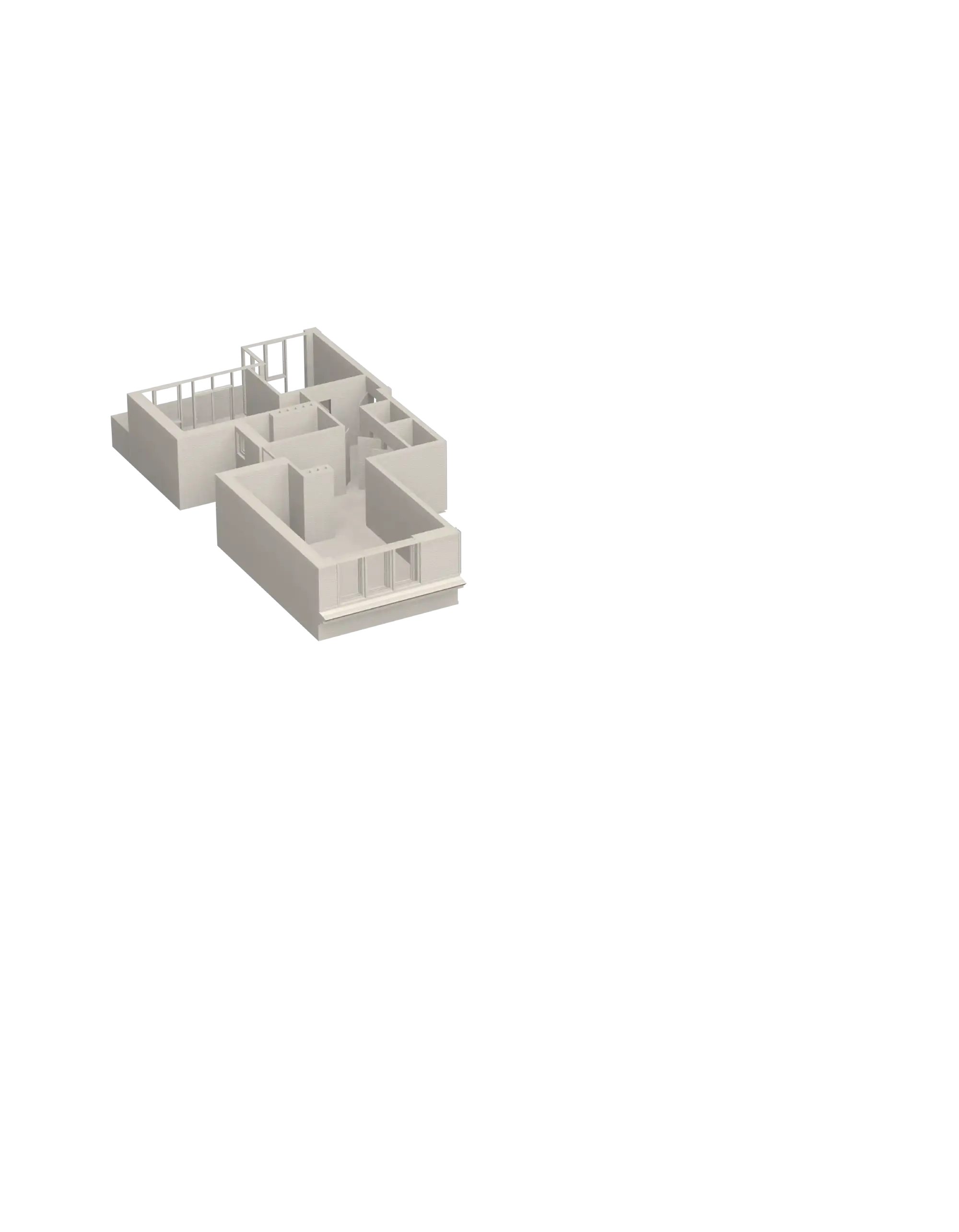 3D-gedrucktes Gebäudemodell MinihHome Wohnung