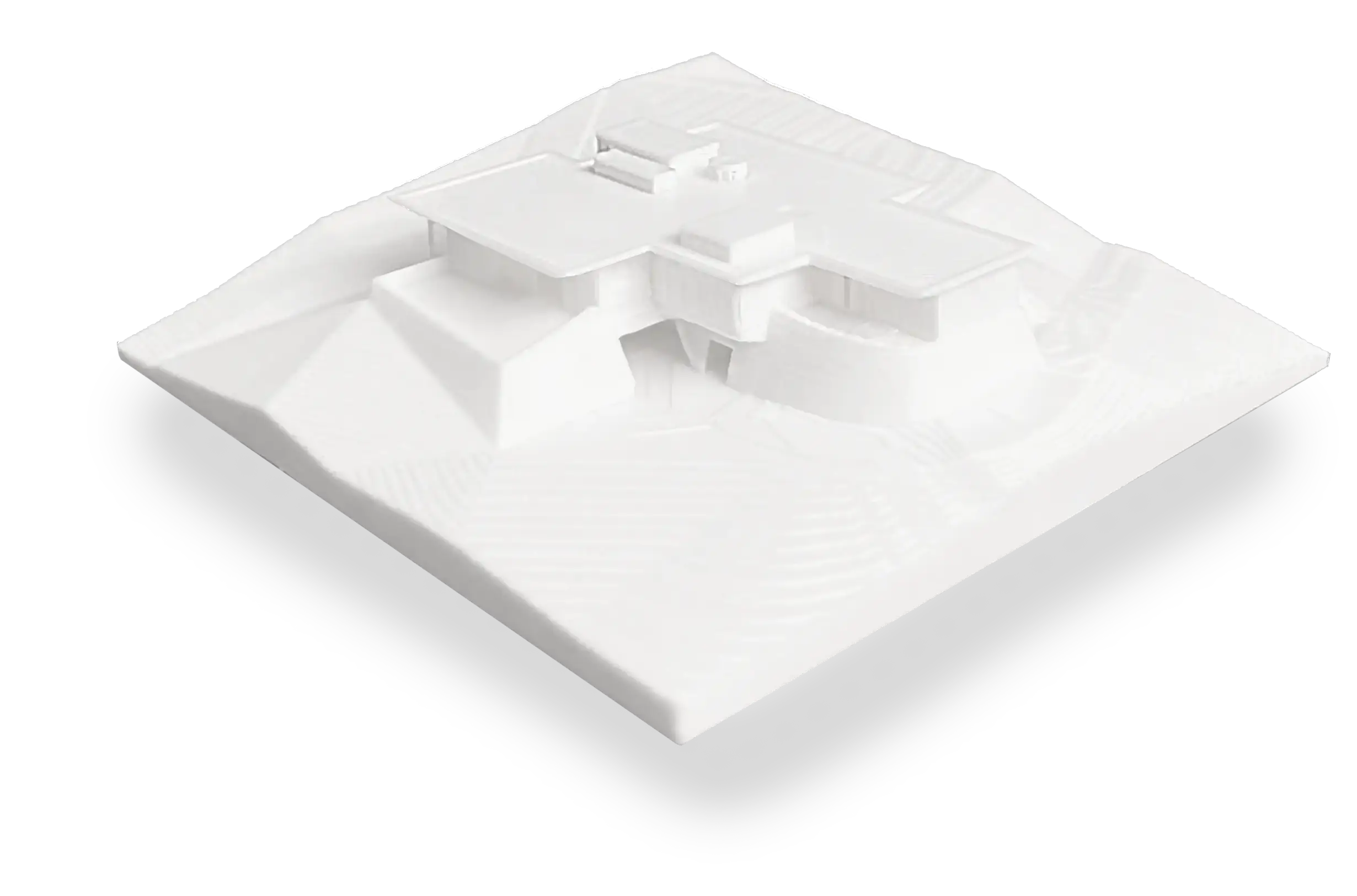 Massives 3D-gedrucktes Gebäudemodell mit höchster Detailtreue für professionelle Präsentationen