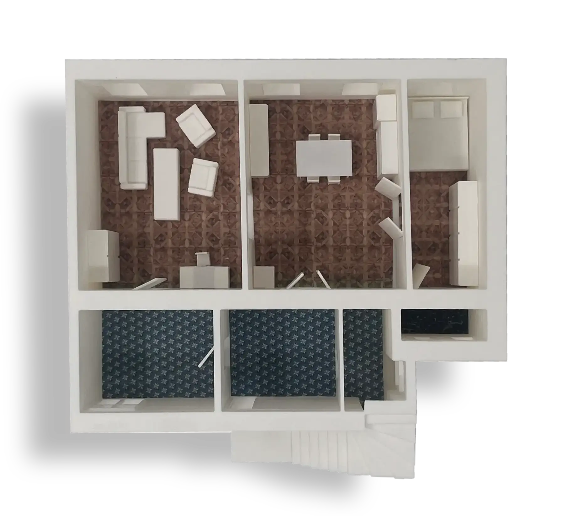 MiniHome mit Schlafzimmer-Möbelarrangement - Grundriss Layout 2