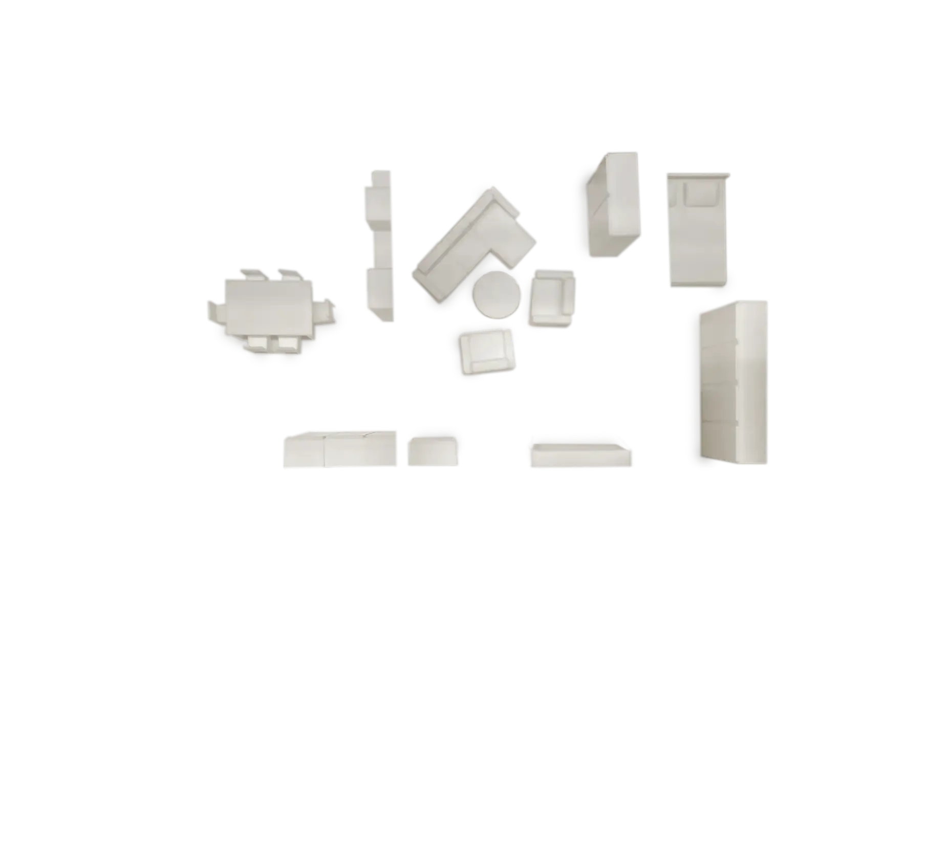 Miniatur-Möbelset für MiniHome Modell - Kompletteinrichtung